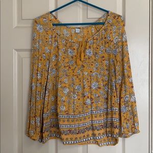 YELLOW FLORAL TOP